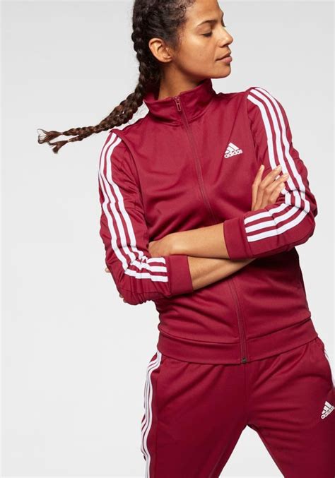 adidas anzug damen rot stoff|Adidas de trainingsanzug.